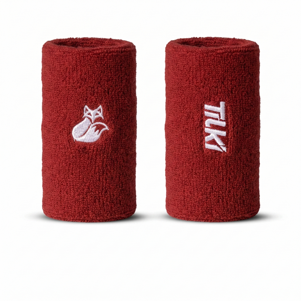 Muñequera Larga Algodón Basic Terry Tilki Roja